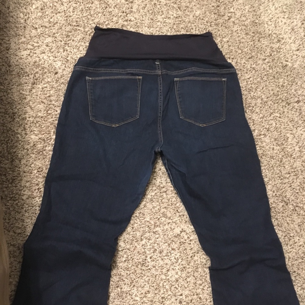 Over-belly maternity jeans.  18L